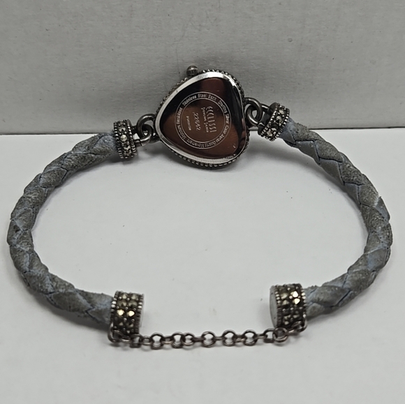 Ecclissi Sterling Silver Heart Watch Marcasite Bracelet MOP Dial New Battery 925 - Picture 8 of 11